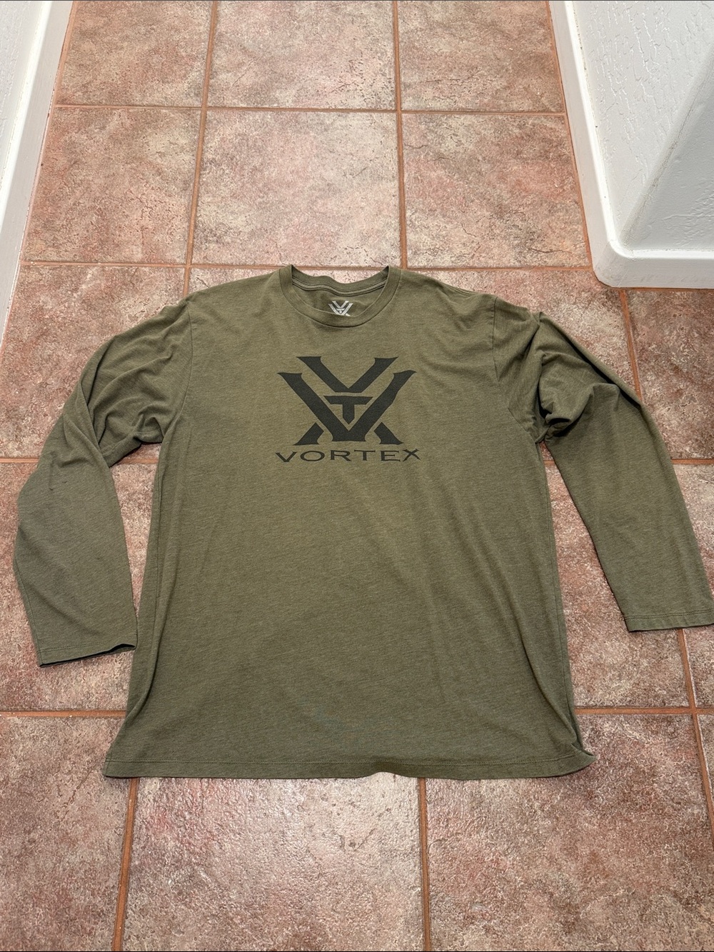 Vortex Men's Long Sleeve Logo Tee — Olive